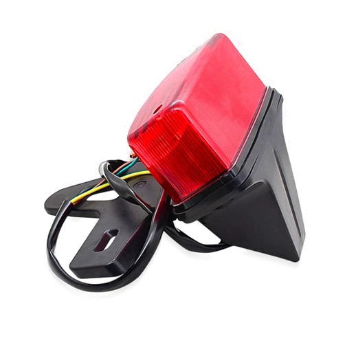 VrAre Motorbike Tail Light Motorcycle Tail Lamp for Ho&nda for Jialing for Zongsheng JH125L ZS125GY ZS200 JH150L Dirtbike Motocross Rear Brake Stop Warning Light