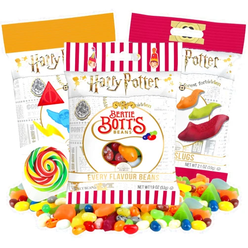 Needzo Jelly Slugs, Bertie Botts Every Flavored Beans, Magical Sweets, Wizard Gummy Candy Assortment, 2 Ounces Each, Pack of 3