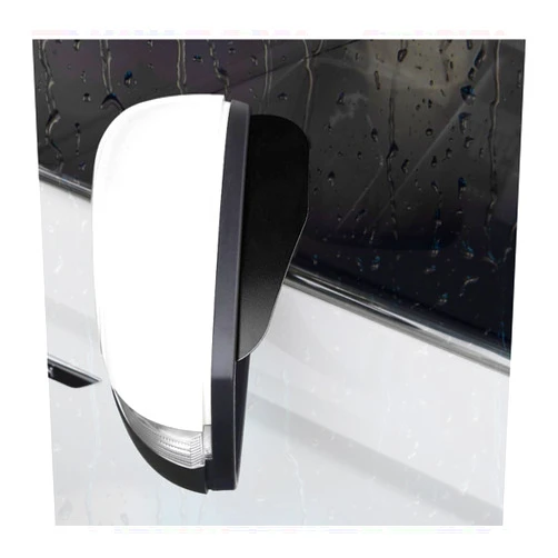 Wevdn 2 PCS Mirror Rain Visor Eyebrow, Waterproof PVC Auto Exterior Rear View Mirror Rain Visor Guard, Rainproof Side Mirror Rain Visor Eyebrow Cover for SUV Truck, Car Accessories (Aluminum Black)