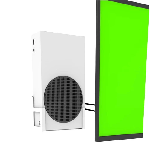 Monzlteck Wall Mount Holer for Xbox Series S,All Metal Vertical Hanging On Wall with Power Botton Left/Right,Wall Shelf Bracket for XSS