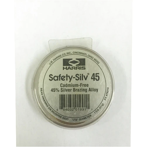 Harris 4531 Safety Silv 45 Silver Brazing Alloy 1 t.o.