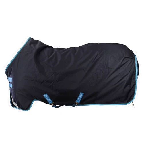 HORSEWARE IRELAND Amigo Bravo 12 Original 100g Lite Waterproof Breathable Durable Horse Turnout Blanket, Navy/Turquoise, Aqua & Blue, 72