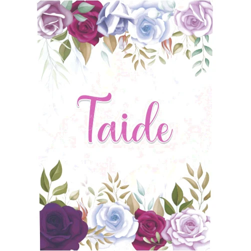Aida Gianela iTZ Publishing Taide: Taccuino A5 | Nome personalizzato Taide | Regalo di compleanno per moglie mamma sorella figlia ... | Design: decorazione floreale | 120 pagine ... formato A5 (14.8 x 21 cm) (Italian Edition)