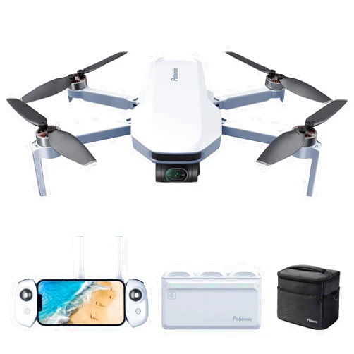 Potensic ATOM 3-Axis Gimbal 4K GPS Drone, Under 249g, 96 Mins Flight, Max 6KM Transmission, Visual Tracking, 4K/30FPS QuickShots, Lightweight for Adults and Beginners, Fly More Combo