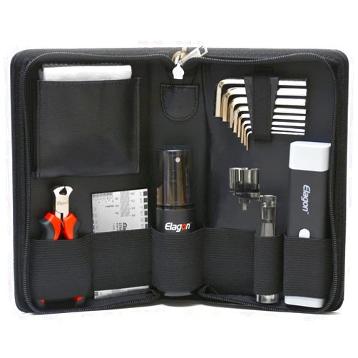Elagon (ST) Guitar Pro Care Cleaner Kit Bundle: Allen Keys, Guitar & Bass String Winder, String Cutter, String Cleaner/Lubricant, Polish/Cloth, String Action Ruler. For All Guitars & All Guitarists!