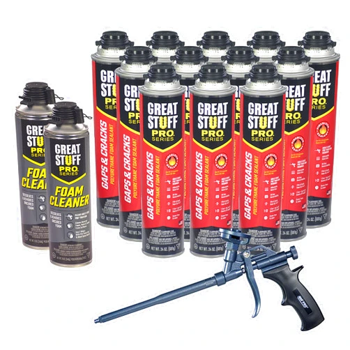 GREAT STUFF PRO Gaps and Cracks 24oz Fireblock Foam Insulation Sealant, Closed Cell, Polyurethane Expanding Spray Foam. Seals & Insulates Gaps Up to 3