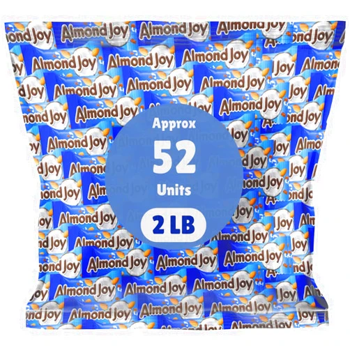 Pisoka Almond-Joy Coconut & Almond Chocolate Bars - Individually Wrapped - Approx 50 Pieces (2 LB)