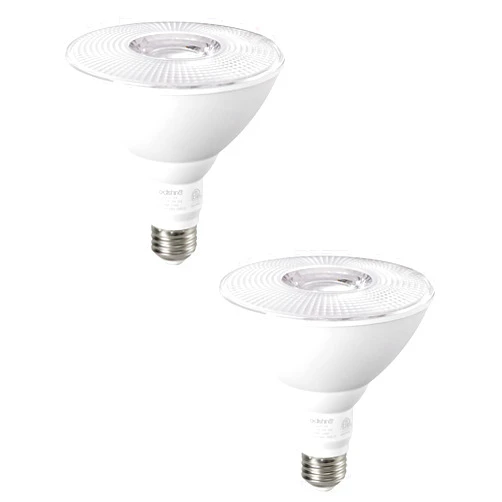 EDISHINE Flood Light Bulbs, PAR38 LED Outdoor Flood Light Bulbs, 120W Equivalent Dimmable Waterproof for Patio Yard Porch Driveway Garage, 5000K Daylight White 18W 1800LM E26 Base, 2 Pack, ETL Listed