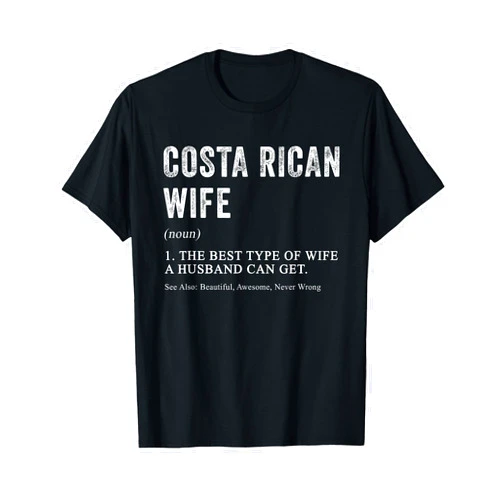 Family Roots Supply Co. Costa Rican Wife Definition Funny for Costa Rican Women T-Shirt