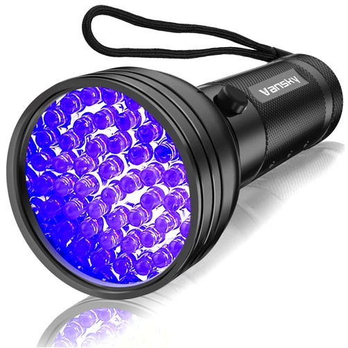 Vansky UV Flashlight Black Light, 51 LED Blacklight Pet Urine Detector for Dog/Cat Urine, Dry Stains, Bed Bug, Resin Curing, Scorpions Finder