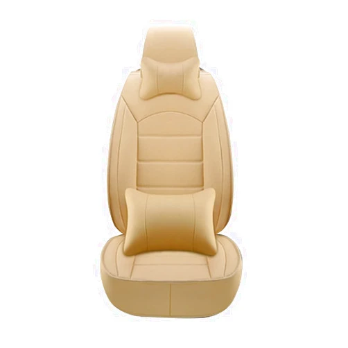 Gullivery Car Seat Cover for 7Series NewEnergy 740le xdrive 5-Seats Protection Soft Waterproof Full Set PU Leather Car Front+Rear Seat Pads Beige Luxury 9PCS