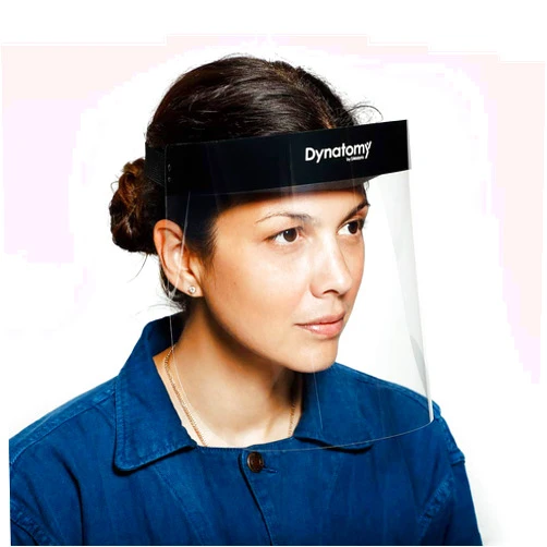 Dynatomy Face Shields 5-Pack, Made in USA, Full Coverage PPE by D'Addario (DFSM-1-5)