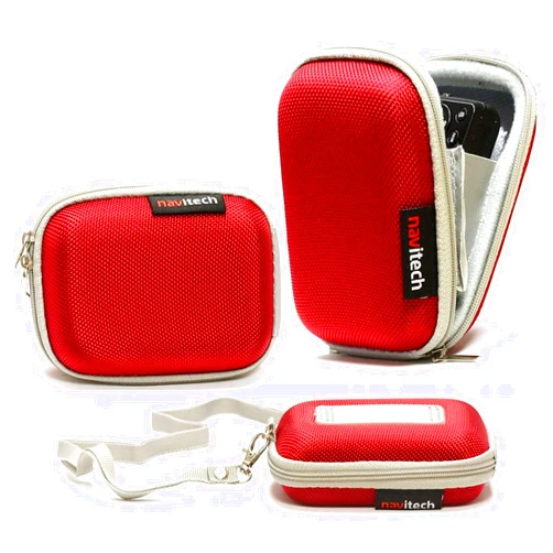 Navitech Red Shockproof Camera Case Compatible With Lifegogo 64MP Compact Digital Camera