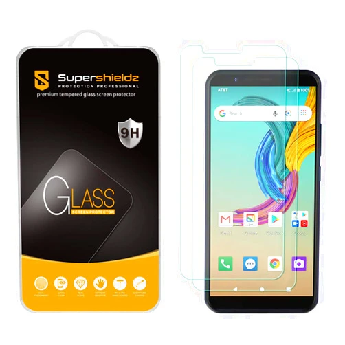 Supershieldz (2 Pack) Designed for AT&T Fusion Z Tempered Glass Screen Protector, Anti Scratch, Bubble Free