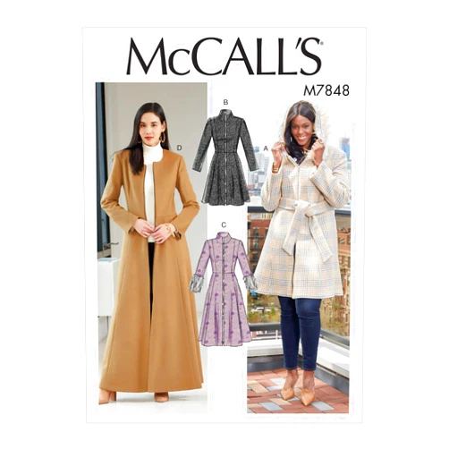 McCall's Patterns McCall's Women's Knee and Ankle Length Formal Winter Coat Sewing, Plus Sizes 18W-24W Patterns