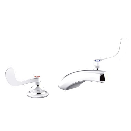 KOHLER 0.5 gpm widespread bathroom sink faucet with laminar flow and wristblade handles, drain not included