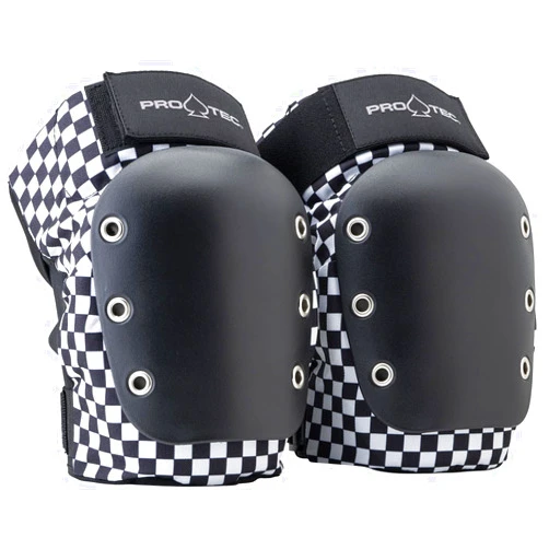 Pro-Tec Street Knee/Elbow Pad Set Open Back Checker L