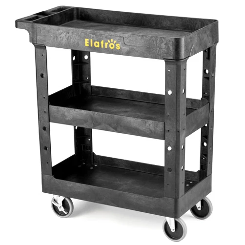 ELAFROS 3 Shelf Heavy Duty Utility Cart, 34