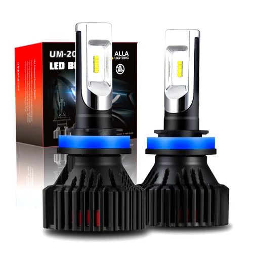 Alla Lighting 8000Lms H11 H8 H9 LED Fog Lights Bulbs or Daytime Running Lights(DRL) Lamps, 6000K Xenon White H16