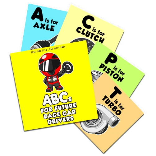 Fast Kids Club,Eat Sleep Race ABC's For Future Race Car Drivers Alphabet Book (Baby Book, Children's Book, Toddler Book)