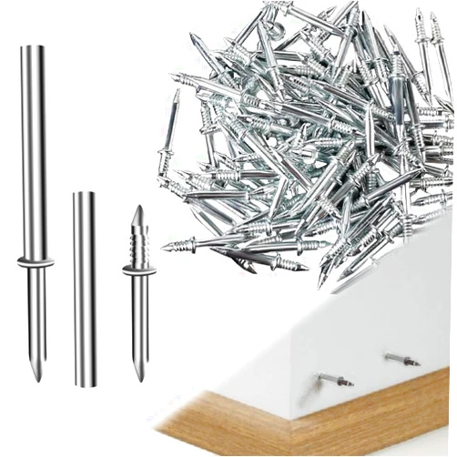 Lalago Double Head Skirting Thread Nail,skirting Line Without Marks Nail,100pcs Skirting Seamless Nails