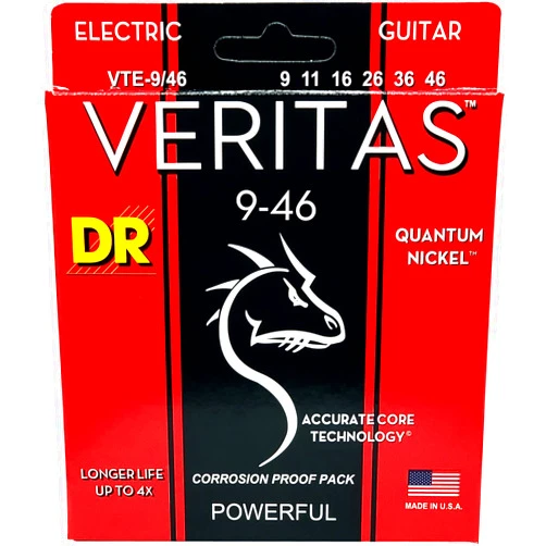 DR Strings VERITAS Electric Guitar Strings (VTE-9/46),Silver