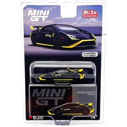 Truescale Miniatures True Scale Miniatures Model Car Compatible with Lamborghini Huracán STO Nero Noctis Limited Edition 1/64 Diecast Model Car MGT00638
