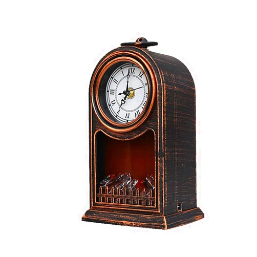 Qeeqq Decorative Realistic Fireplace Lantern, Battery and USB Operated USB Vintage Style Decorative Lantern,Flame Effect LED Lantern, Indoor and Outdoor Hanging Lantern,Decorative Candle Lanterns