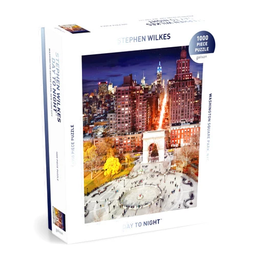 Galison Stephen Wilkes Day to Night – 1000 Piece Jigsaw Puzzle Featuring Washington Square Park and The Iconic Architecture of Greenwich Village
