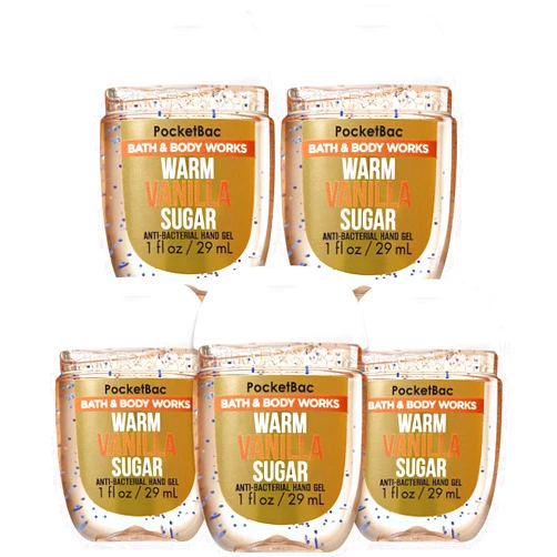 Bath & Body Works Bath and Body Works Pocketbac Hand Sanitizers Warm Vanilla Sugar 5 Pack bundle. 1 Oz
