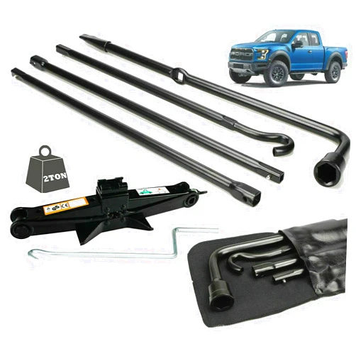 7Sevenjokers Jack Spare Tire Tool Kit fit for 2005 2006 2008 2010 2011 2012 2013 2014 Ford F-150, Scissor Jack 2 Ton Heavy Duty Lifting Jack & Spare Tire Lug Wrench Tool Kit Replacement Tire Repair Tool