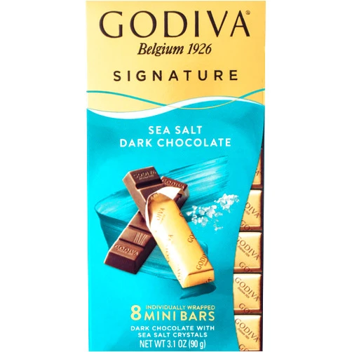 Godiva Chocolatier Godiva Signature Sea Salt Dark Chocolate Mini Bars - 3.1oz