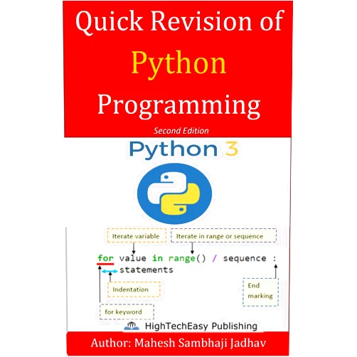 By Mahesh Jadhav (Author) Format: Kindle Edition Quick revision of Python programming: Easy and Fast Based on Python3