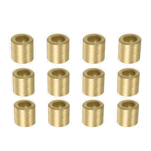 uxcell 12pcs Sleeve (Plain) Bearings 6mm Bore x 10mm OD x 12mm Length, Self-Lubricating Sintered Bronze Bushings