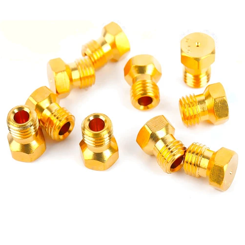 PENXFHZ Gas mouth WeiBo Grill Propane Gas Orifice Nozzle Conversion Kit, DIY Burner LP Orifice Can Drill Out, Replacement Part Compare With WeiBo and Most Brands Grills, 10 PCS, Orifice Size 0.5mm M6x0.75mm