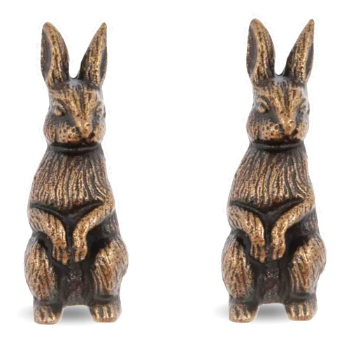 Hobby Lobby Metal Bunny Rabbit Knob – Premium Decorative Knobs for Cabinets and Drawers – Novelty Furniture Knobs and Pulls for DIY Hardware Crafts – Vanity, Dresser Hardware for Home Decor - Set of 2