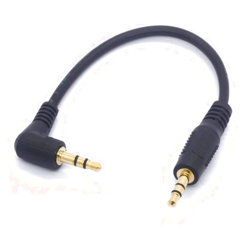 PIIHUSW 3.5mm Audio Cable 90 Degree 3.5 Male to Male Headphone Adapter Auxiliary Jack Stereo Aux Lead for Car Smartphones Tablets MP3 Echo