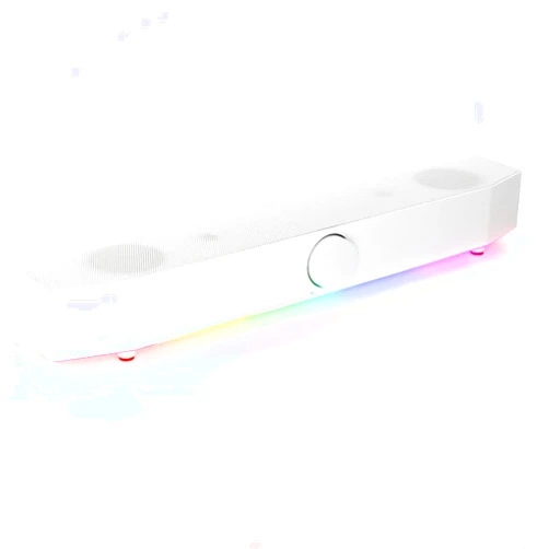 Tilted Nation Monitor Sound Bar for PC Desktop - Gaming Soundbar - LED RGB Computer Speakers with USB Wired or Wireless Bluetooth 5.0, 3.5 AUX