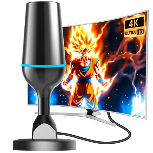 DTB TECH Indoor HD Digital TV Antenna, Smart TV Antenna Long Range Reception 4K fire Stick max Free for All 4K 1080P HDTVs, Support for Local Channels All TVS with 10ft coaxial Cable (Blue Trim bar)