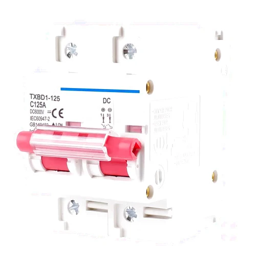 LVSEDTAL 2P DC 600V Mini Solar Circuit Breaker Battery Switch 125A 100A DC MCB for PV Photovoltaic(100A)