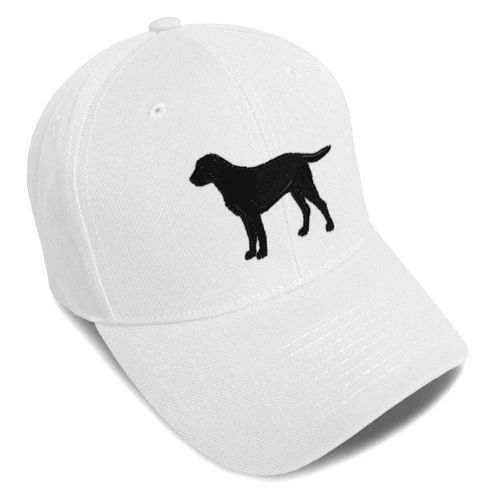 Speedy Pros Custom Baseball Cap Black Labrador Retriever Lab Embroidery Strap Closure