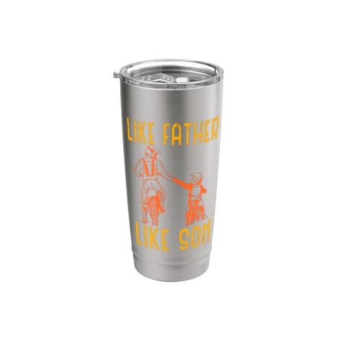 Moped Driver Scooter Fun Statement Biker Apparel Motocross Dirt Bike Motorcycle Racing Stainless Steel Insulated Tumbler