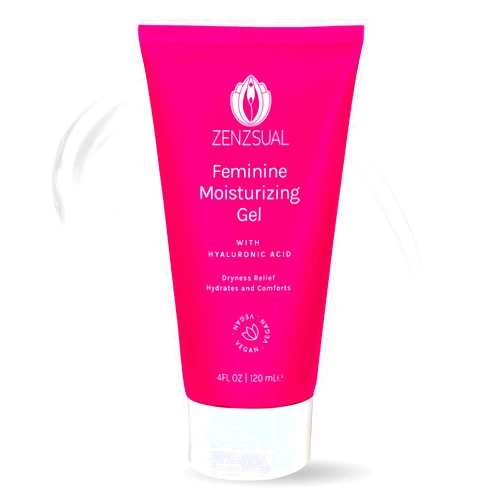 ZENZSUAL Feminine Moisturizing Gel - with Hyaluronic Acid, Water Based Vaginal Moisturizer for Dryness, Irritation, Itchiness, or Discomfort, Fragrance-Free, 100% Vegan, No Parabens, 4oz (120ml)