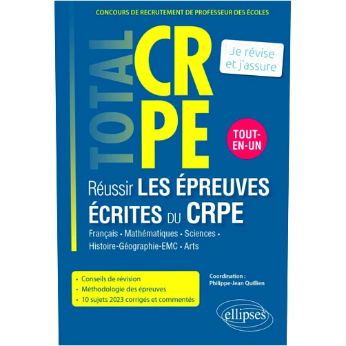 French Edition by Philippe-Jean Quillien (Author, Series Editor), Antonin Boyer (Author), Philippe Brun (Author), Manuel Bächtold (Author), Céline Calvet (Author), Manuelle Duszynski (Author), Dominique Habellion (Author), Gabriel Mouahid (Author), Thomas Petit (Author), Brice Rabot (Author), Pascale Roca (Author), Sylvain Wagnon (Author) & 9 more Réussir les épreuves écrites du CRPE