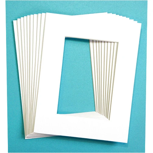 Poster Palooza 5x7 Mat for 8x10 Frame - Precut Mat Board Acid-Free White 5x7 Photo Matte Made to Fit a 8x10 Picture Frame, Premium Matboard for Family Photos, Show Kits, Art, Picture Framing, Pack of 10 Mats