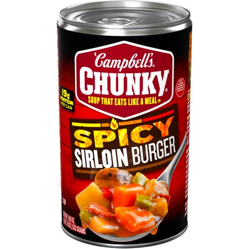 Campbell's Chunky Soup, Spicy Sirloin Burger Soup, 18.8 oz Can