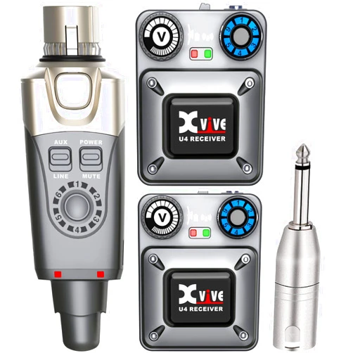 Xvive U4R2 Wireless in-Ear Monitor System Set with One Transmitter and Two Receivers