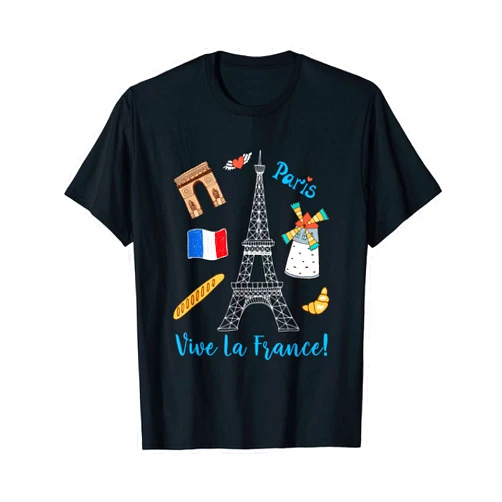 Französische Geschenke & Andenken Paris Skyline Paris Souvenir Eiffel Tower France Vive La France T-Shirt