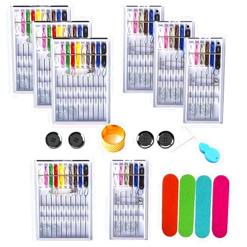 Y-Axis 8 Boxes Home and Travel Quick Fix Sewing Kit Pre Threaded Needle Kit