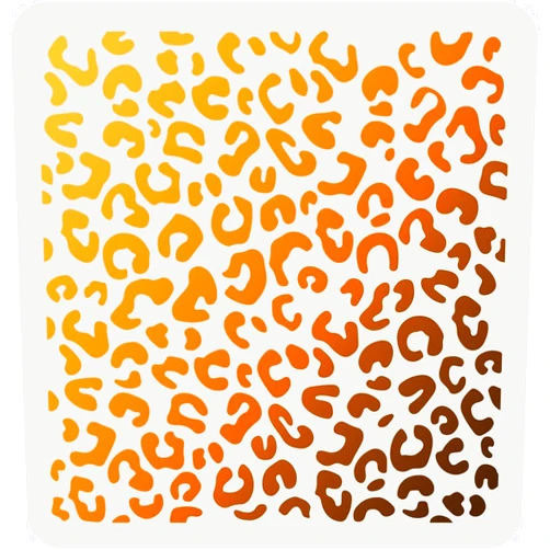 FINGERINSPIRE Leopard Skin Stencils Decoration Template 11.8x11.8 inch Plastic Animal Print Drawing Painting Stencils Square Reusable Cheetah Skin Stencils for Painting on Wood, Floor, Wall and Tile